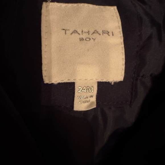 Tahari boy toddler size 24M. Blue winter hooded jacket faux fur trim. - Picture 3 of 3